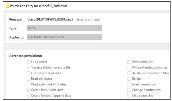 Figure 2: User Permissions